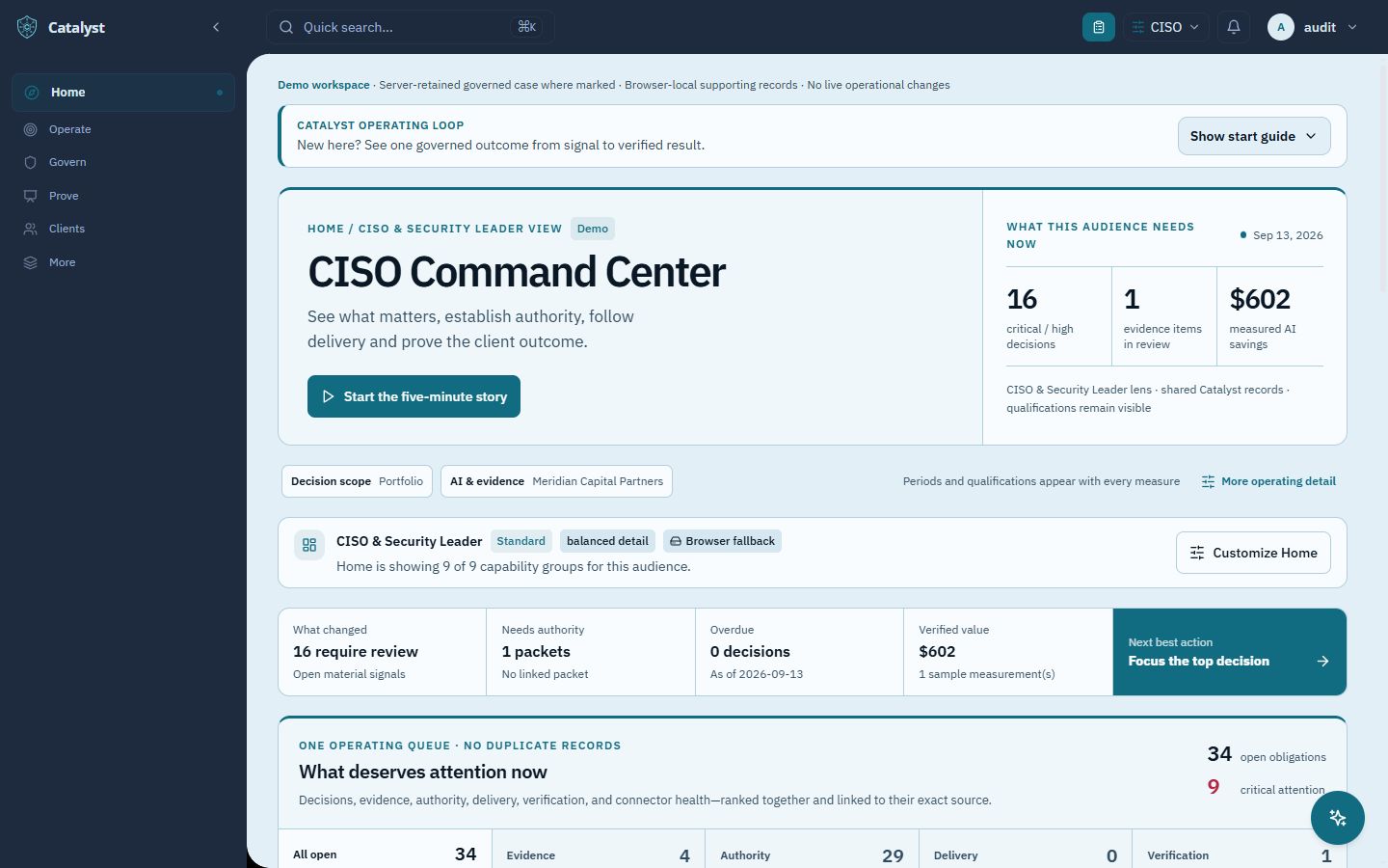 Catalyst Guided Product Demo
